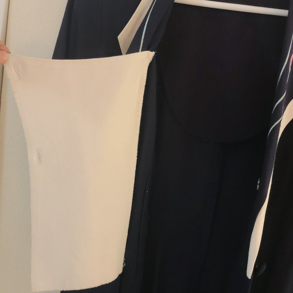 SL Fashions Ladies Dress Navy Blue-accent colors/flowers - Picture 6 of 16